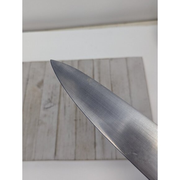 Paula Deen Chef Knife Stainless Steel Red Handle 8" Blade 13-1/2" Long - Picture 5 of 12